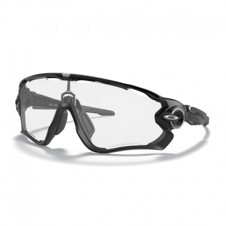 OAKLEY JAWBREAKER Lente Clear To Black Iridium Photochromic Montatura Polished Black Ciclisport 2000